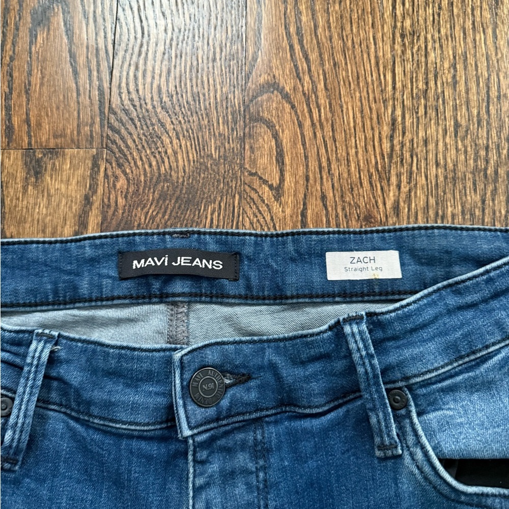 Mavi Zach Straight Leg Men's Blue Jeans - Picture 2 of 4